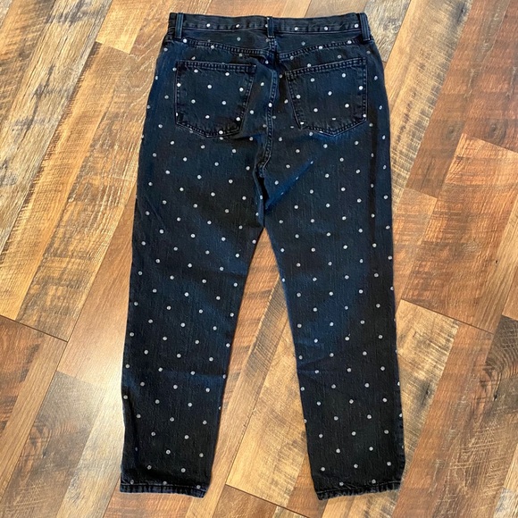 CURRENT ELLIOTT Vintage Crop Black Polka Dot Jeans - Picture 8 of 11